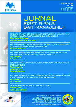 jurisma : jurnal riset bisnis & manajemen